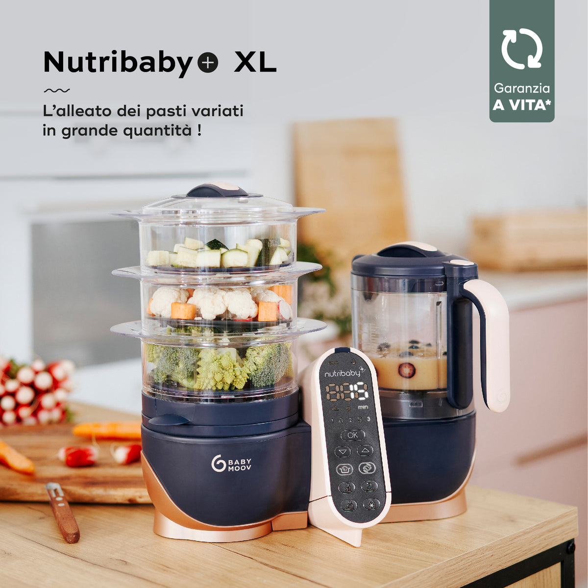 Babymoov Nutribaby+ - Cuocipappa 6 In 1, Vapore E Frullatore, Batch Cooking, Garanzia A Vita - Foto 8