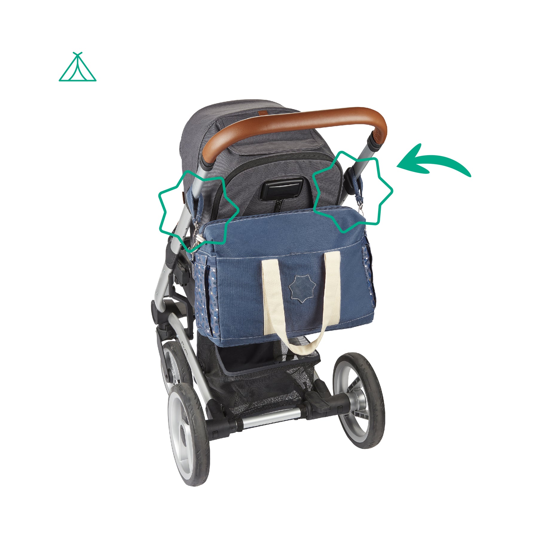 Borsa Fasciatoio Badabulle Pocketstyle - 23L, Con Accessori, Per Passeggino E Viaggi - Foto 4